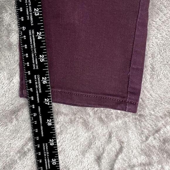 Democracy Jeans Womens 6 Purple Skinny Mid Rise Stretch Ab Technology - Picture 10 of 12